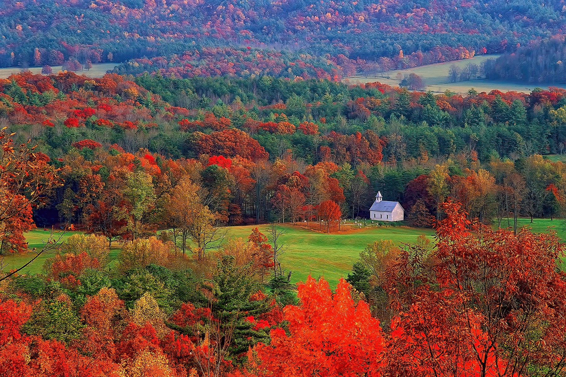 Amazing Grace Across the Cove- Cades Cove - Ken Jenkins Photography